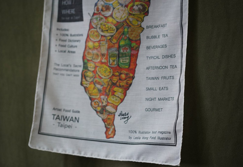 台灣美食地圖掛布